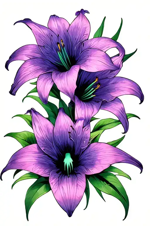 Spider Lillies With Spider