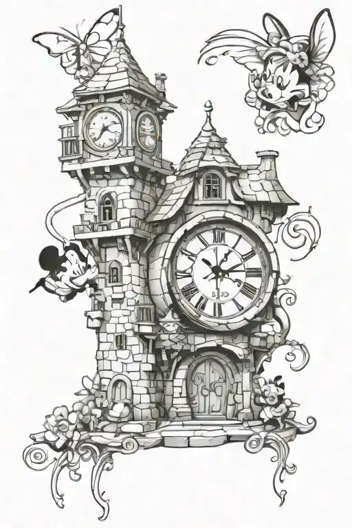 Mini Mouse A Clock A Castle And Abby Signature Incorporated