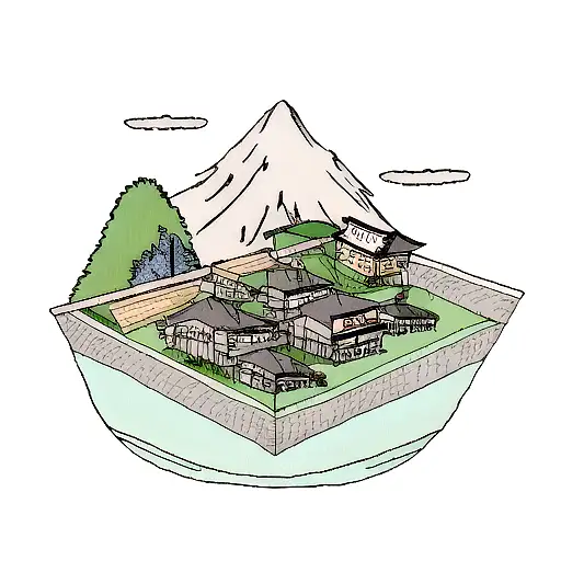 Japanese Houses Mountains And Death Angel