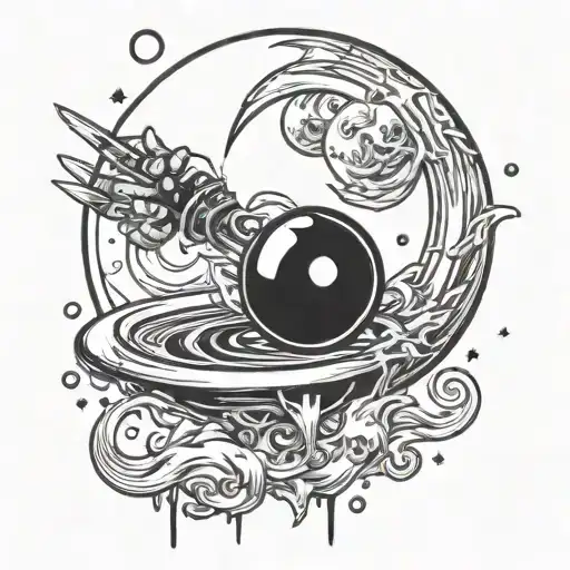 Syringe Holding A Spoons Hand Jumping Over The Eightball Moon