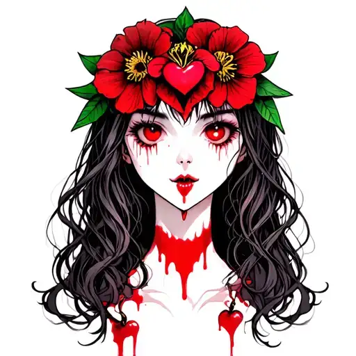 Scary Girl Bleeding Heart Flower