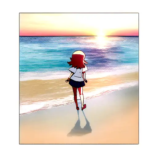 Faather Daughter Walking On The Beach Sunset Holding Hands With Date Of Birth