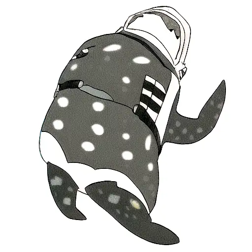 Whale Shark Wearing A Astronaut Helmet