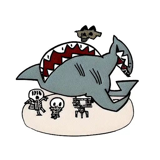 Shark And Skeletons
