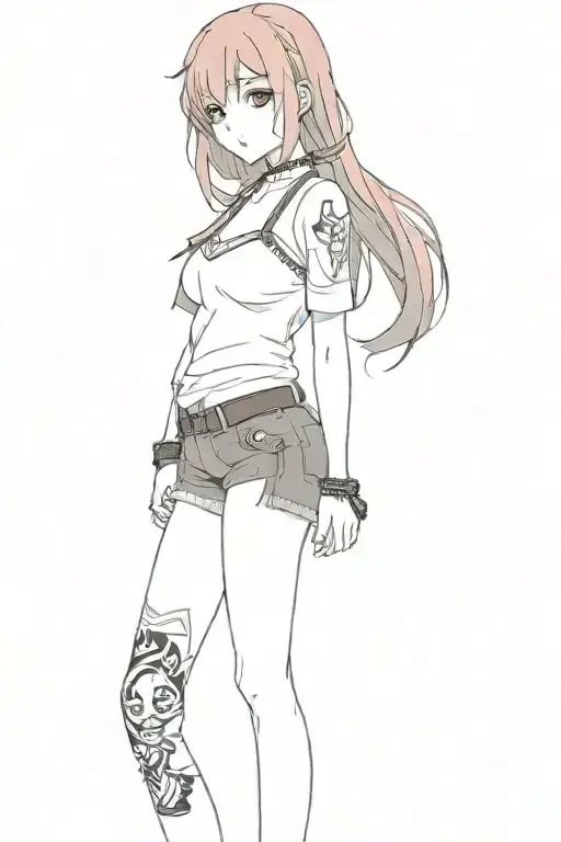 A Girl With Red And Black Hair