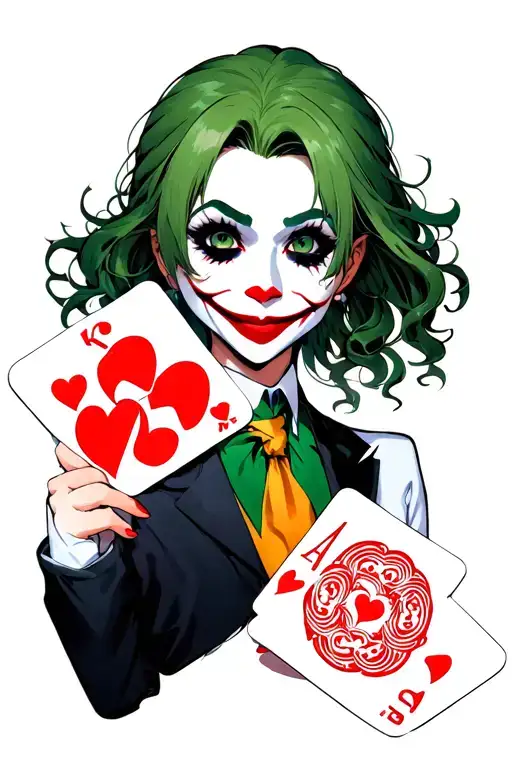 Hysaka With Two Joker Cards Smiling