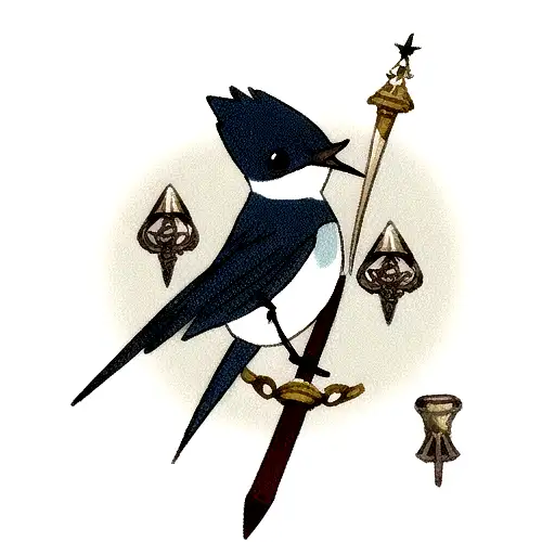Swallow Bird With Dagger