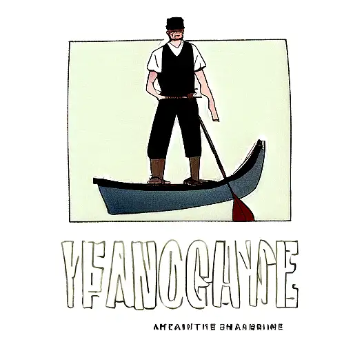 Man And His Dog On Canoe