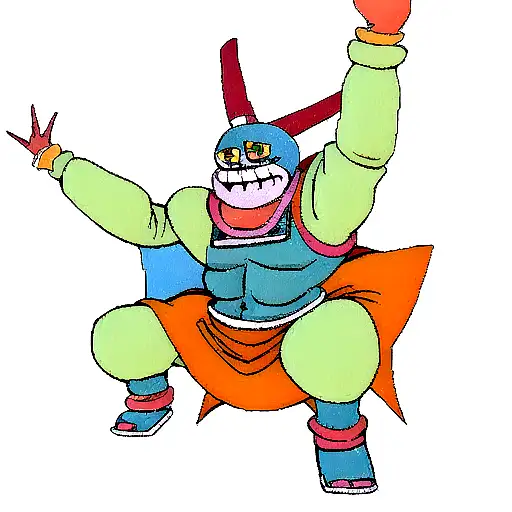 Franky Doing Super Pose In Mayan Artstyle