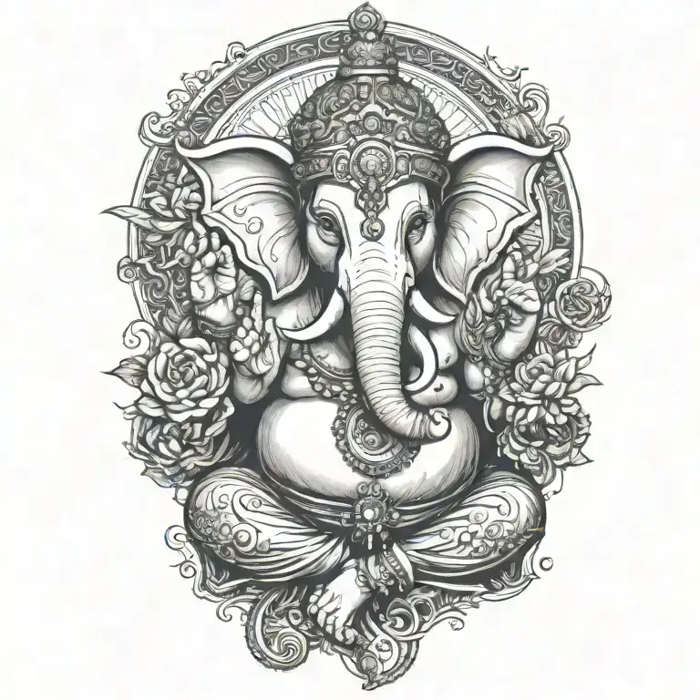 Modern Ganesha With Sunglass And Ak47