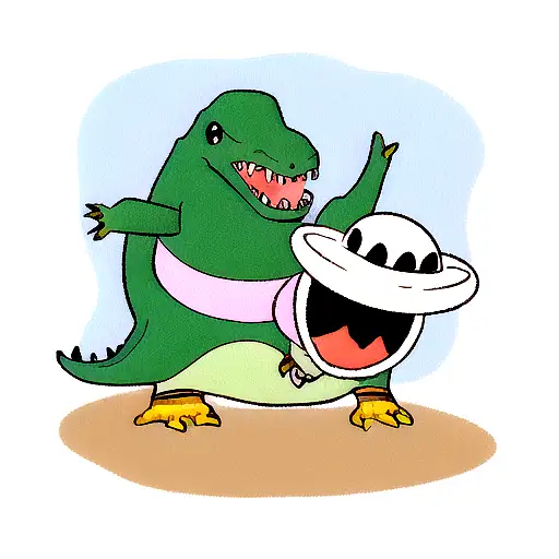 Cute Dinosaur Wearing Sombrero