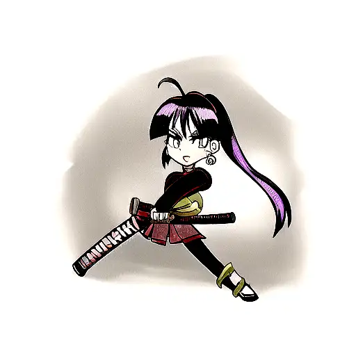 Katana With Three Earrings