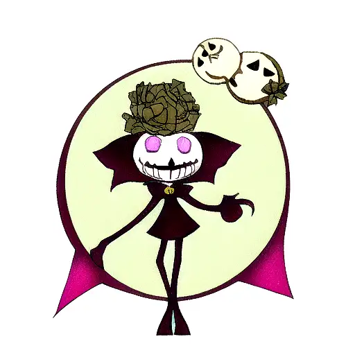 Lily Flower Simple Mixed With Nightmare Before Christmas Theme