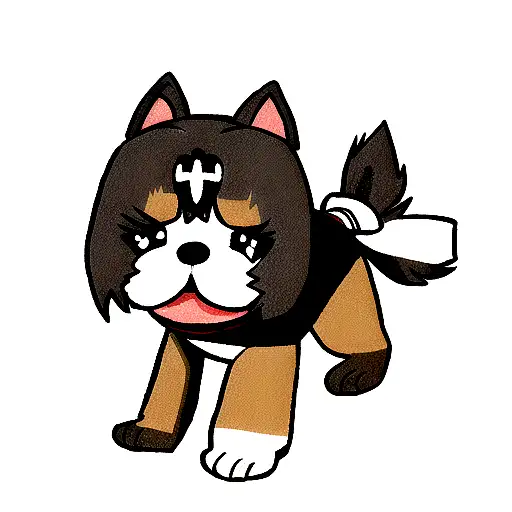 Shihtzu Small Dog Wiht A German Shepherd