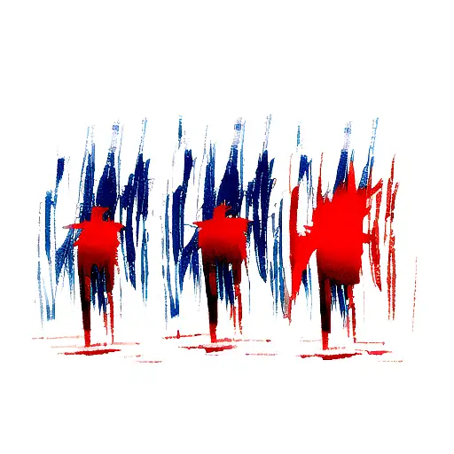 Red Wording And Dark Blue Background