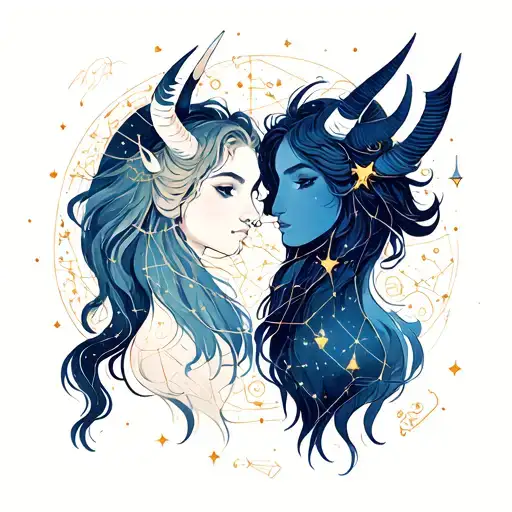 Hopeful Virgo Constellation Intertwined With Capricorn And Aquarius