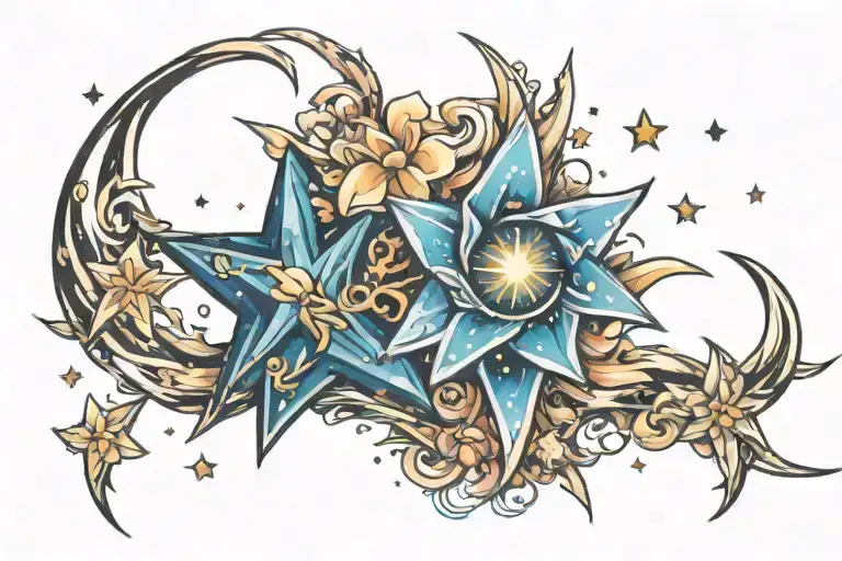 Wave Flower Shooting Star Made