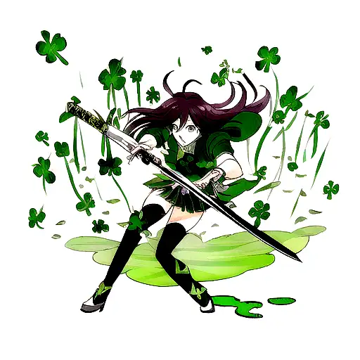 Combine A Five Leafed Clover And A Wide Sword
