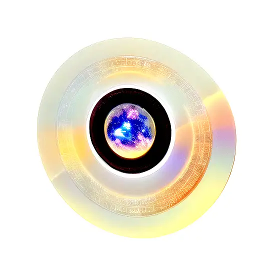 An Intricate Camera Lens Surrounded By A Galaxy Of Stars And Planets