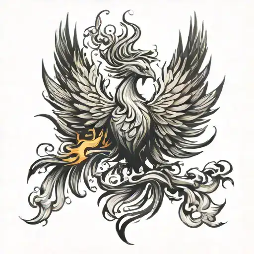 A Phoenix Rising From Ashes Symbolizing Overcoming Mental Illness And Becoming Stronger