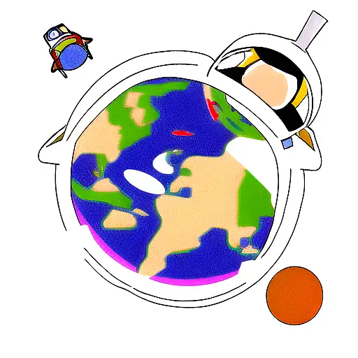 Astronaut Setting Of A Planet