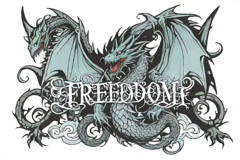 Dragon With Freedom Written