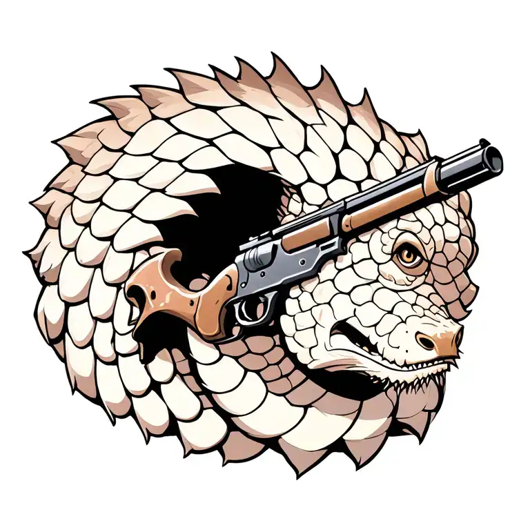 Pangolin With A 12 Gauge Shotguns