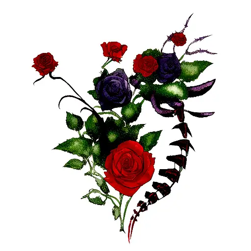 Tokyo Ghoul Rose Flower And Scolopendre