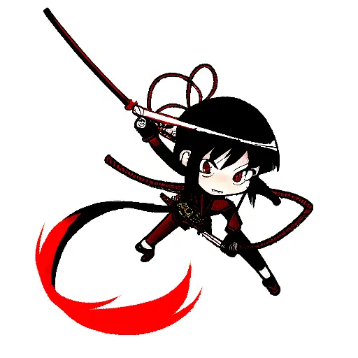 Katana With Red Thread