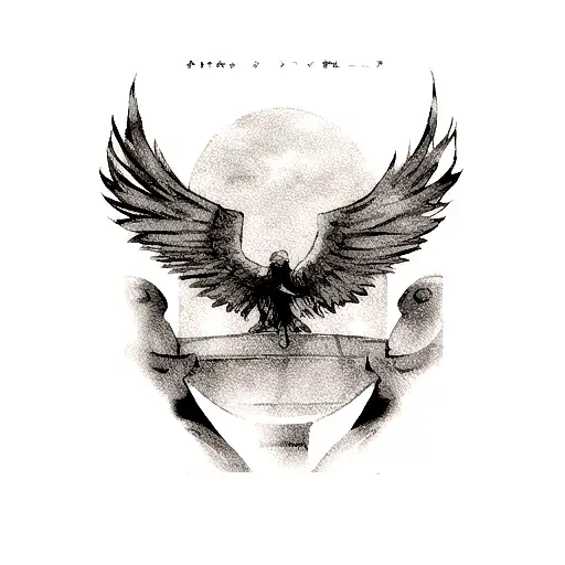 Top Side Date Of Birth And Wings In Down Section