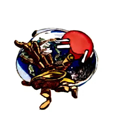 A Hand Holding A Globe And Money