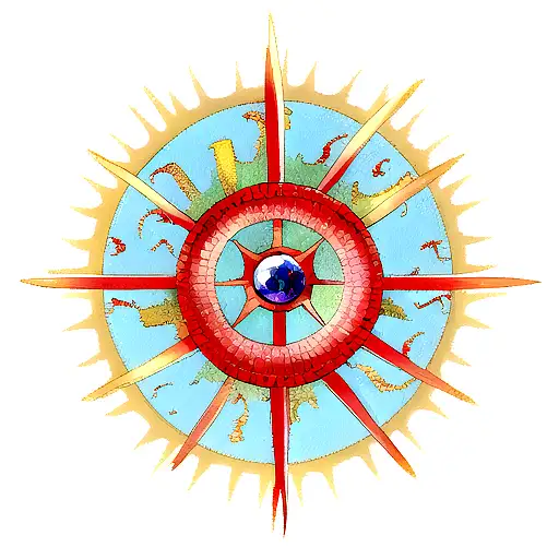 Red Dragon Blue Eyes Golden Scales