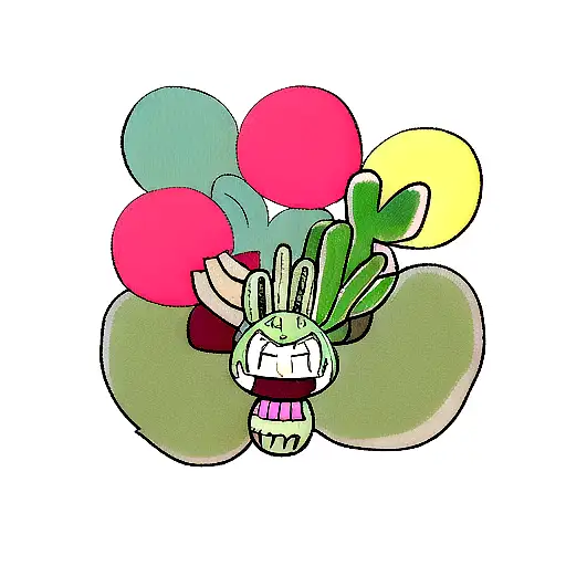 Cactus Con Globo Atado