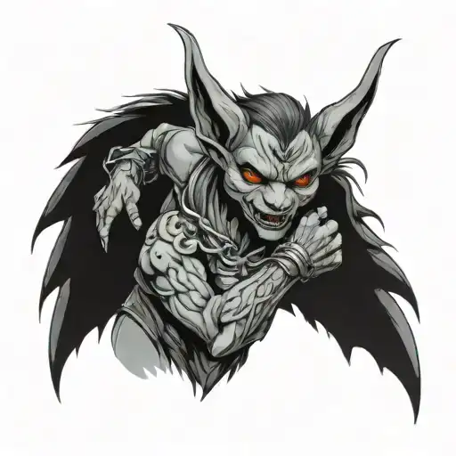 Werewolf Female Gargoyle Warrior With Her