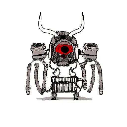 Oni Demon With Gas Mask