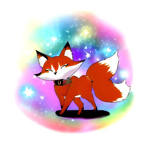A Fox In The Galaxy With Nebula