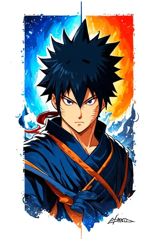 Sasuke Com Susano Half