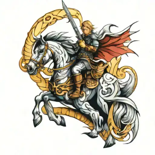 St George Horse And Dragon Wrapped