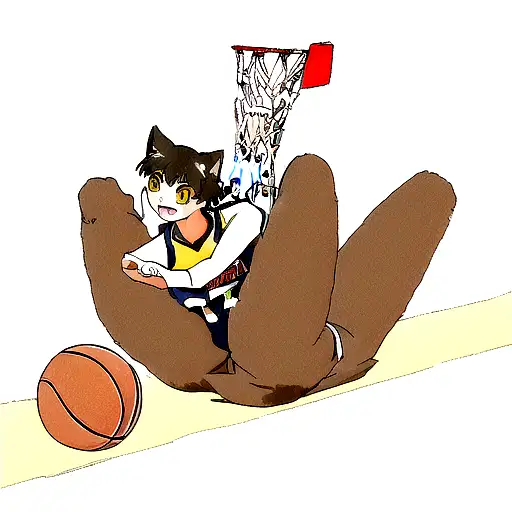 Basketball With Cat