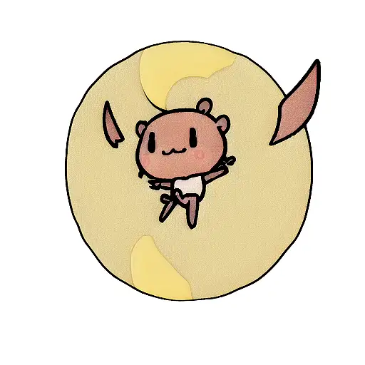 Cute Evoli Jumping After A Little Moon