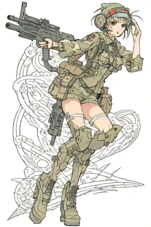 Military Anime Girl