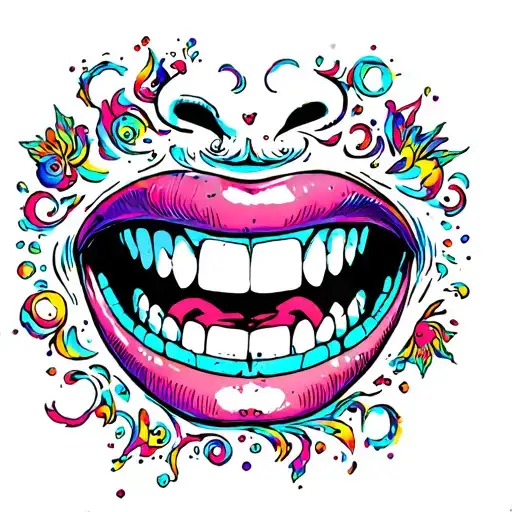 Smile And Teeth Psychedelic