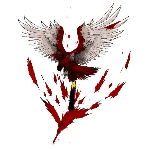 Phoenix Covered In Blood