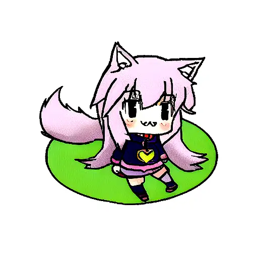 Cute Young Anime Wolf Girl