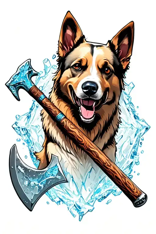 Ice Ax With Dog Head