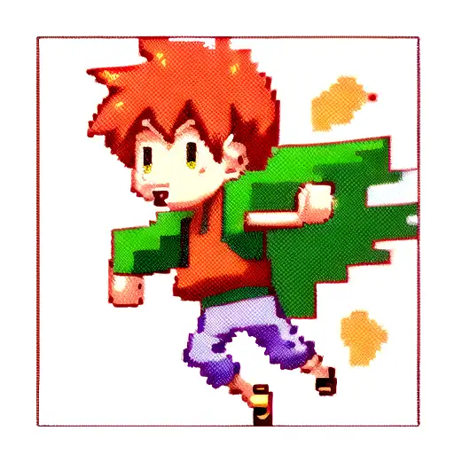 Guy Pursuing His Dreams Pixelart
