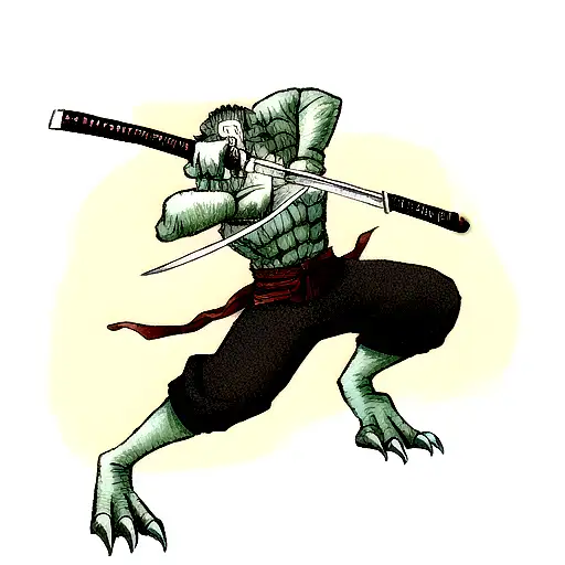 Creature With Strength Holding Katana