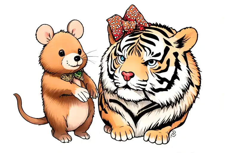 Mouse And Bear And Tiger