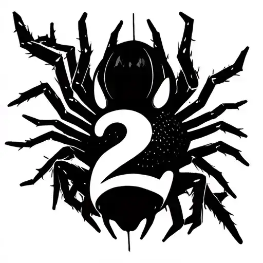 Feitan Hunter X Hunter Spider Unique Tattoo Design With The Number 2