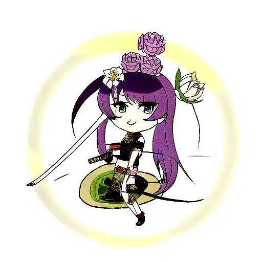 Katana With Lotus Flower